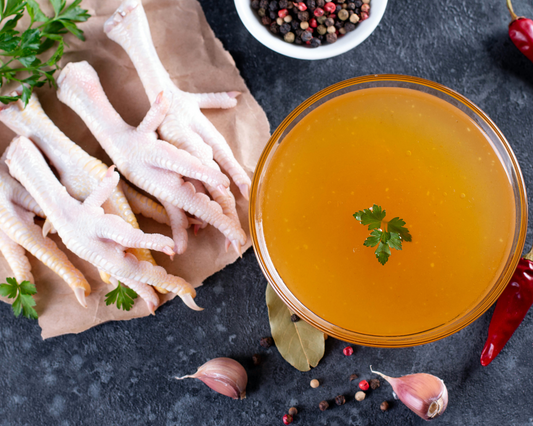 Bone Broth chicken feet collagen rich for joints