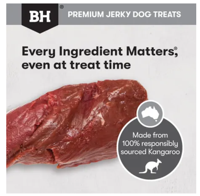 Black Hawk dog treats - Kangaroo Jerky