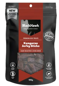 Black Hawk dog treats - Kangaroo Jerky