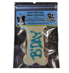 Huds & Toke dog birthday bone cookie single pack