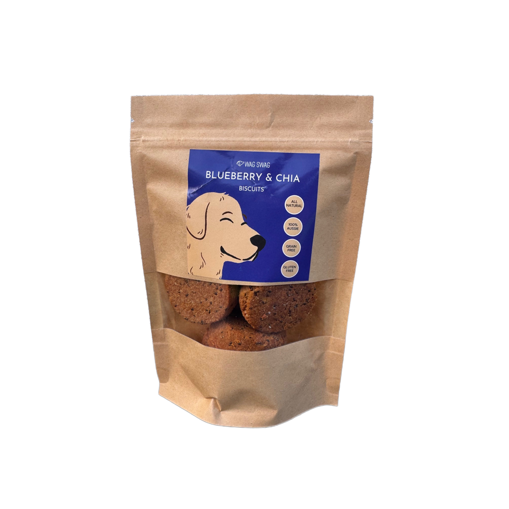 Blueberry & Chia Peanut Butter Dog Biscuits
