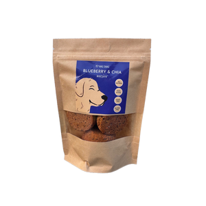 Blueberry & Chia Peanut Butter Dog Biscuits